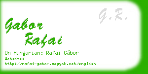 gabor rafai business card