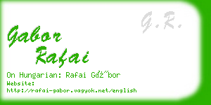 gabor rafai business card